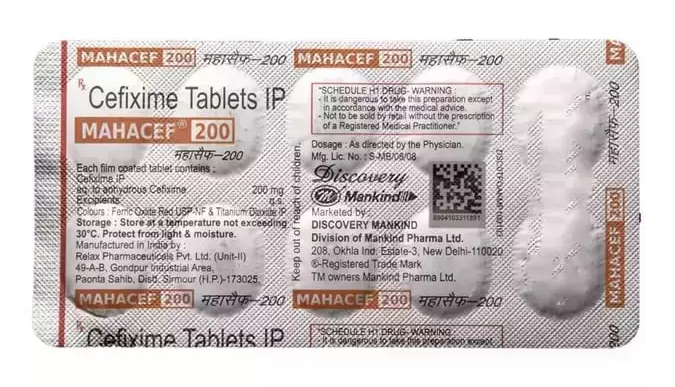 Mahacef 200 mg tablet की सम्पूर्ण जानकारी