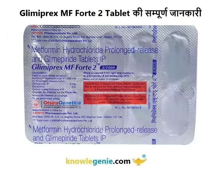 Glimiprex MF Forte 2 Tablet की सम्पूर्ण जानकारी