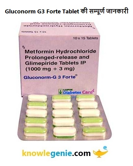 Gluconorm G3 Forte Tablet की सम्पूर्ण जानकारी