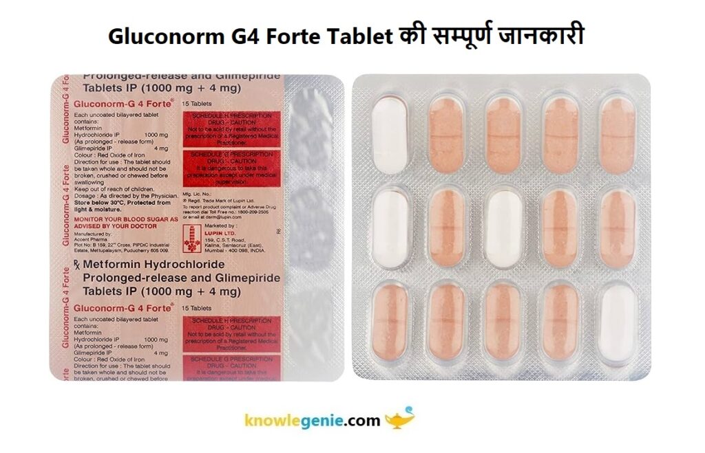 Gluconorm G4 Forte Tablet की सम्पूर्ण जानकारी