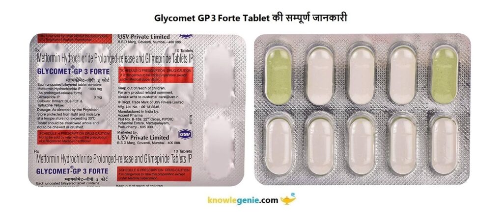 Glycomet GP3 Forte Tablet की सम्पूर्ण जानकारी